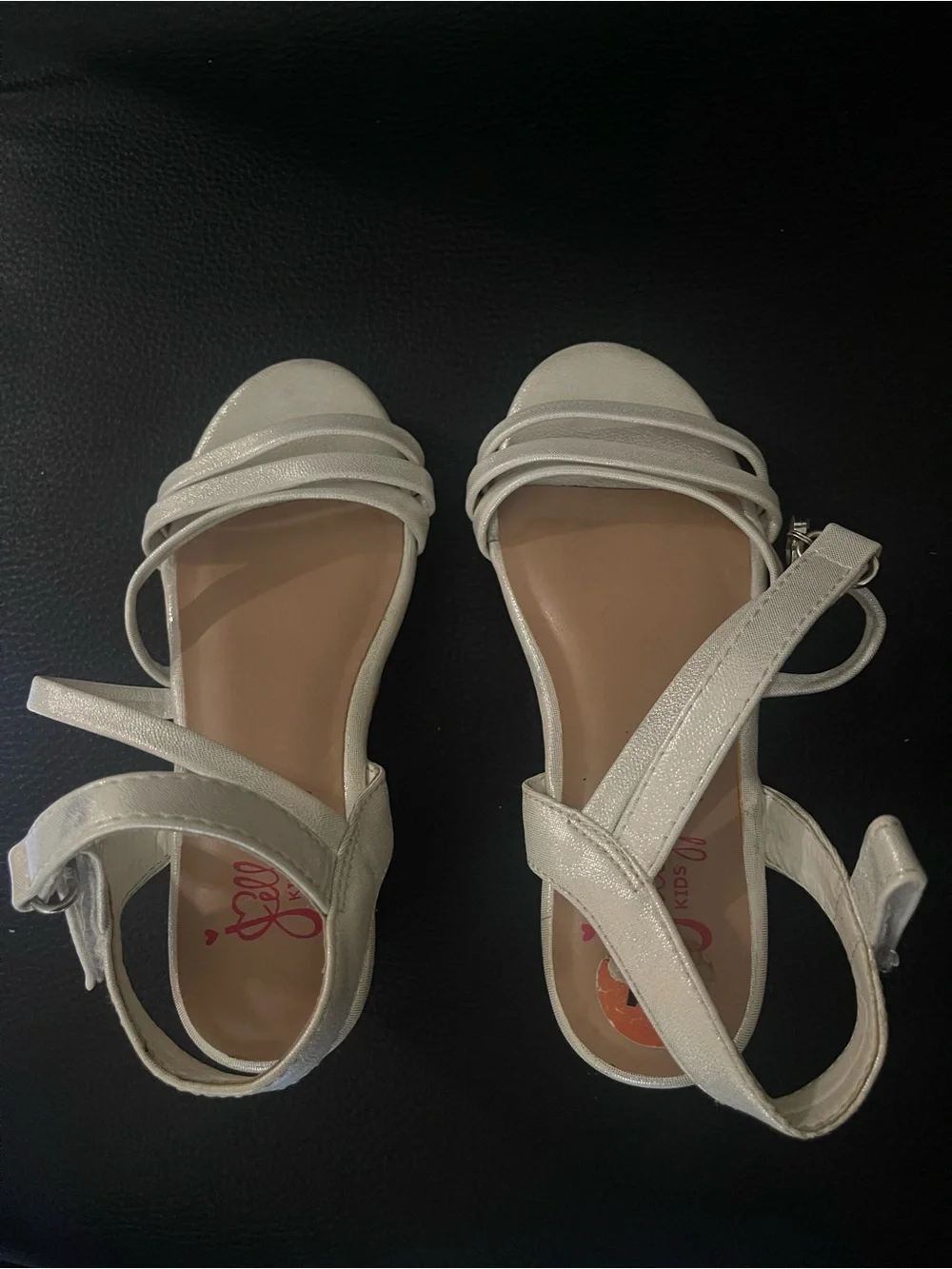 Women's White Strappy Ankle Strap Sandals